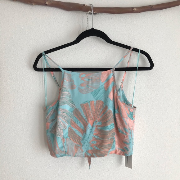 NWT L*Space Corina Bungalow Tie Back Crop Top - Picture 2 of 7
